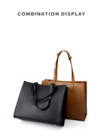 Nueva Bolsa Tote de Nicho para Mujeres de Cuero Genuino de Gran Capacidad, Maletín para Laptop, Bolsa de Viaje de Cuero de Vaca Negro - details 21