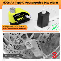 Cerradura de Alarma para Motocicleta Anchtek Resistente al Agua para Bicicleta con Alarma de 110db Accesorios de Candada de Freno de Disco de Moto - details 2