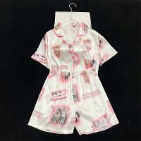 Decoración de satén para niñas Kawaii, hermosos estampados de gatos largos y cortos a la moda, novedad de verano, ropa de dormir exquisita para mujeres, seda - details 11