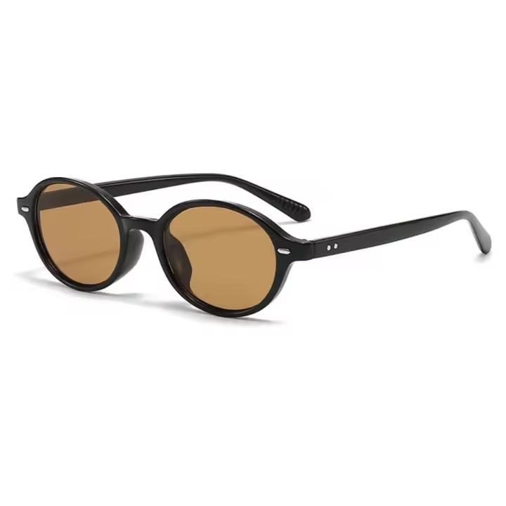 Gafas de sol ovaladas vintage para hombres y mujeres, elegantes remaches para gafas de sol con, elegantes, de lujo, UV400, gafas de sol para mujeres - 1