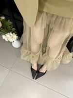 Zapatos de tacón alto plateados puntiagudos para mujer stiletto back zapatos individuales vacíos nuevos con falda bolsa cabeza sandalias zapatos de mujer - details 46