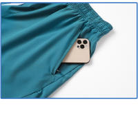 Nuevos pantalones cortos de seda de hielo para hombre, pantalones cortos informales de secado rápido transpirables sencillos de verano para exteriores, pantalones cortos deportivos finos ligeros y sólidos para hombre - details 8