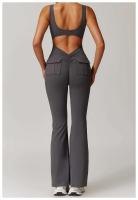 Conjunto de Yoga Ouwu Mono Deportivo para Mujeres Ropa de Gimnasio de Bolso Trasero Moda Deportiva - details 7