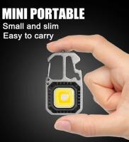 Mini llavero LED portátil, luz de trabajo, linterna de bolsillo, recargable por USB, luz de acampada al aire libre con martillo - details 1