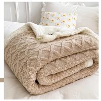 Manta gruesa de doble capa para cama, manta de lana de cordero para el hogar, funda de sofá suave de Sherpa cálida para recién nacidos, colcha para niños, invierno, nuevo - details 3