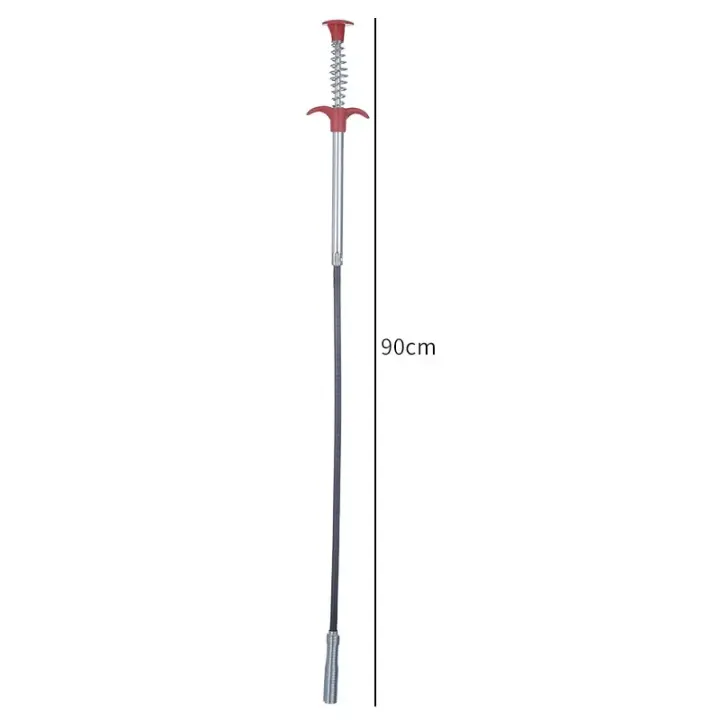 Herramienta de Deshidratación de Tuberías Multifuncional Aguja de Drenaje Flexible para Limpieza de Pelos y Residuos Cargador de Resorte de Primavera - 1