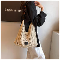 Bolso tejido de playa de vacaciones junto al mar nuevo bolso de punto hueco para mujer bolso de gran capacidad para las axilas del hombro - details 17