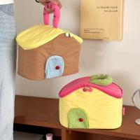 Bolsa de maquillaje de mano impermeable, bolsa de cosméticos multifuncional de nailon con forma de casa, bolsa de almacenamiento para el cuidado de la piel con dibujos animados de gran capacidad - details 6
