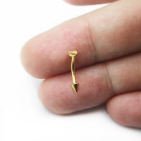 Anillo de acero quirúrgico para mujer, piercing para el cartílago, barra para el labio, tragus helix, joyería para el cuerpo, 16g, 1 unidad - details 12