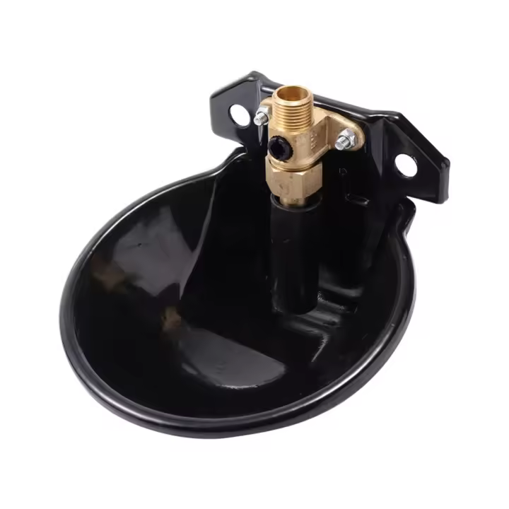 Cuenco de agua automático para ovejas, bebedero de hierro fundido para cabras y corderos, cuenco de agua con válvula de cobre, tubería de 20mm, equipo de alimentación para granja - 1