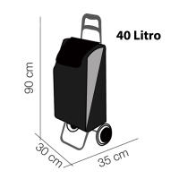 GREATOYAR Carro de Compra con Gran Capacidad, Carro de Compra con 2 Ruedas, Carrito de Compra para Mayores, Soporte Metálico, Alta Capacidad de Almacenamiento, Capacidad 40 litros - details 2