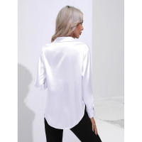 Camisa de satén para mujer, blusa de manga larga, nuevo estilo primavera/verano, ropa de mujer - details 73
