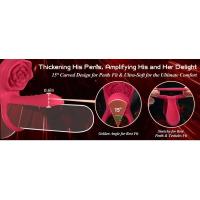 Embalaje privado SEXY Rose Ring Vibrador Potente Estimulador de manga Retraso de la eyaculación Punto G Masajeador de clítoris Juguete sexual para pareja 18+ - details 2