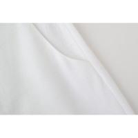 BUNO-Falda blanca elegante con bordado Floral negro, falda de verano para mujer, falda larga holgada con bolsillos de cintura alta - details 4
