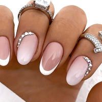 Set De 24 Uñas Postizas Cuadradas En Gradient Rosa Sencillas Y Elegantes Fashion Removibles Para Fiesta Y Uso Diario - details 19