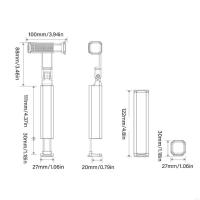 Soporte de teléfono móvil de aleación, soporte de teléfono portátil plegable y estirable, abrazadera de almacenamiento, soporte ajustable para teléfono - details 1