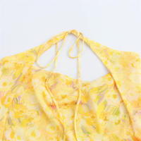 Mono de Malla de Seda con Estampado Americano para Mujer Traje Sexy Ajustado con Cuello en V y Cuello Colgante Novedad de Verano - details 12
