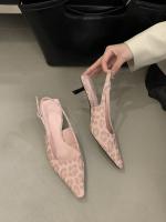 Nuevo stiletto tacones altos bolsa cabeza sandalias mujer francés con falda noche brisa vacío solo zapatos zapatos de mujer - details 35