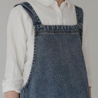 Delantal vaquero a prueba de aceite para mujer, delantales extendidos elegantes Unisex para camarero con bolsillos, delantal suave para tienda de flores para artistas, tienda de flores - details 4