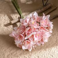 Ramo de narcisos artificiales de tacto Real, elegante flor de narciso de seda hecha a mano, flor falsa de lujo, escritorio para sala de estar - details 15