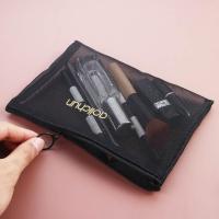 Bolsa negra con cremallera de gran capacidad, bolsa de lavado transparente, estuches de cosméticos, bolsas de cosméticos de malla, bolsa de aseo, bolsas de maquillaje - details 8