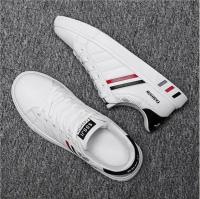 Zapatillas de deporte de moda para hombre, zapatos vulcanizados, planos y gruesos, cómodos, con plataforma para primavera y otoño, zapatos deportivos informales blancos - details 5