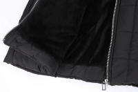 Chaqueta de Invierno con Capucha y Manga Larga Cálida, Estilizada, Abrigo de Lino con Forro de Vellón para Mujeres - details 1