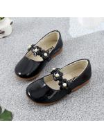 Zapatos planos florales de cuero para niñas, zapatos de vestir de alta calidad, suaves, de princesa, con flores, para fiesta de boda, 26-36 - details 5
