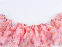 OUWU- Blusas Elegantes Y Juveniles Para Mujer, Blusa Bohemia De Manga Larga Con Hombros Descubiertos, Tops Informales Con Estampado Floral Hinchado - details 1