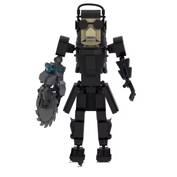 Inodoro con forma humana, juguete de bloques de construcción humanos - 1