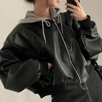 Chaquetas holgadas con capucha para mujer, camisetas de moda, chaquetas coreanas - details 4