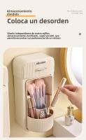 Organizador de cosméticos premium con soporte de pared giratorio de gran capacidad y tapa - details 8
