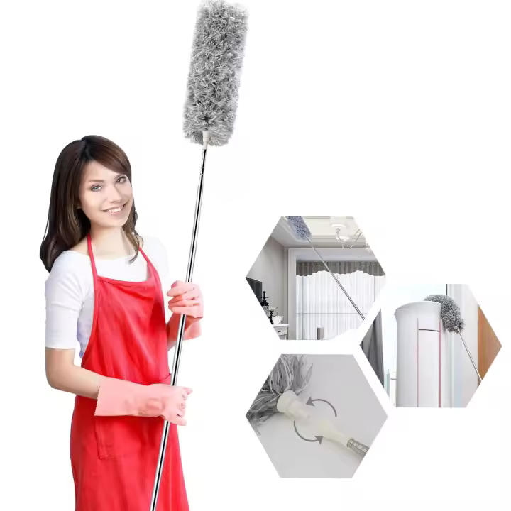 Plumero Telescópico Largo UIMO Aspirador de Polvo para Techo Alto Productos de Limpieza de Hélice de Ventilador - 1