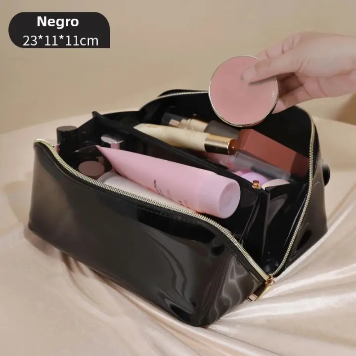 Bolsa de Maquillaje Grande Capacidad Organizador de Cosméticos Portátil con Cierre de Hebilla - 1