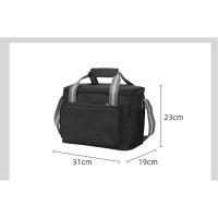 Bolsa de almuerzo con aislamiento grande portátil de 15L, color negro, impermeable, a prueba de fugas, gruesa, de mano, para llevar al hombro, pícnic al aire libre - details 0