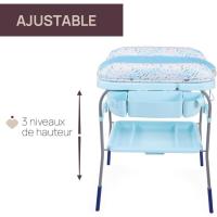 Bebé Ergonómica con Patas y Cambiador con Acolchado y Suave Reductor, Altura Regulable, Cierre Compacto, Organizador, 2 Ruedas, Máx. 11 Kg, Color Gris (Puntos), 1 Unidad - details 9