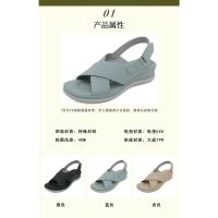 Sandalias dulces de verano para mujer, zapatos de suela gruesa de gran tamaño, informales, transpirables, cómodos, a la moda, sandalias de playa - details 3