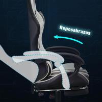 Silla Gaming Silla de Oficina Silla Giratoria Silla de Ordenador Silla de Tareas Silla de Escritorio Silla Ergonómica Silla de Carreras Silla de Cuero Silla PC Gaming (Rojo, con reposapiés) - details 31