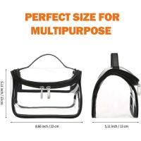 Bolsa de almacenamiento de cosméticos de viaje transparente impermeable (negro) - details 1