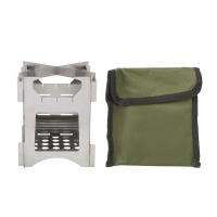 Plegable de acero inoxidable para acampar al aire libre, senderos, senderismo, picnic, estufa de leña portátil - details 0