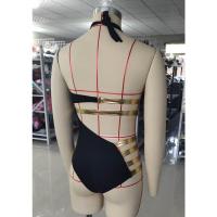Paquete triangular de tela brillante bronceada de color sólido 2025 nuevo bikini dividido se reúne - details 15