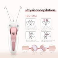Depiladora eléctrica de hilo de algodón para mujer, minidepiladora recargable por USB para cuerpo femenino, piernas y cara - details 3