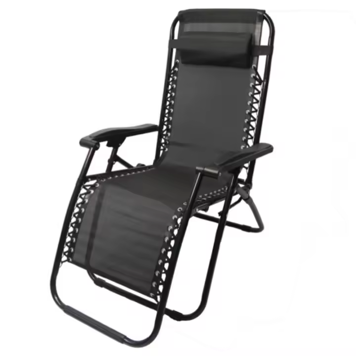 Silla plegable de camping tipo tumbona, antivuelco y multiposición - 1