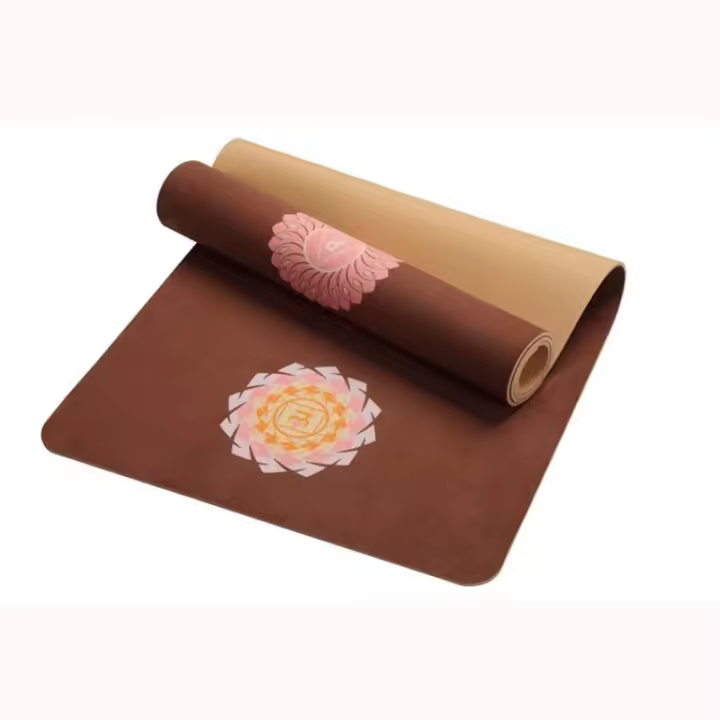 Esterilla de Yoga TPE Antideslizante Patrón de Loto 5,5MM Ideal para Adelgazar, Fitness, Pilates - 1
