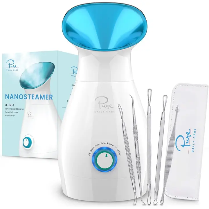 NanoSteamer Grande 3-en-1 Vaporizador Facial Nano Iónico con Control de Temperatura Preciso - 1