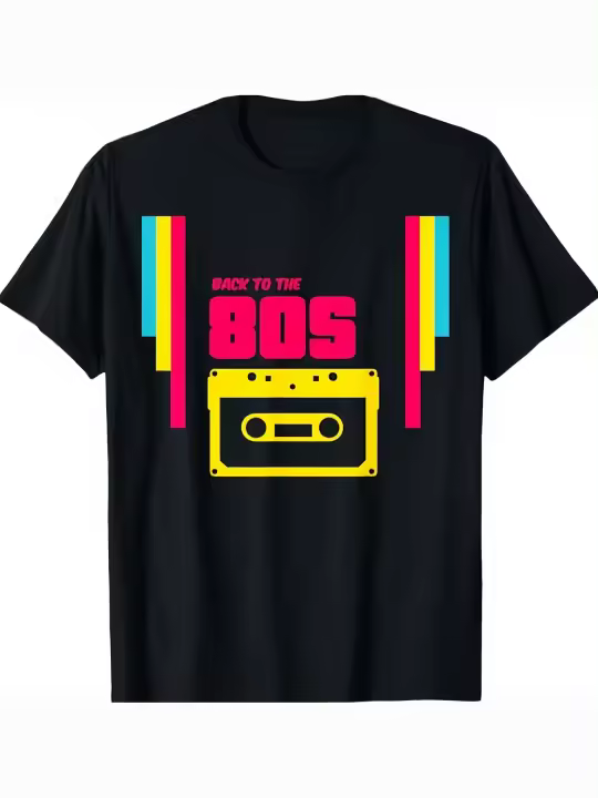 Camiseta de regreso a los años 80, regalo para papá, manga corta con cuello redondo suave y cómoda, 230 g - 1