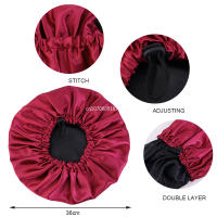 Gorro de Sátin de Doble Capa Ajustable Reversible Talla Grande Ideal para Cuidado del Cabello - details 4