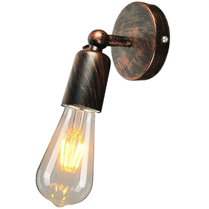 Porcheddu Luz de Pared de Metal Retro Edison E27 Iluminación Vintage para Dormitory, Sala de Estar, Restaurante Hecho en China - 1