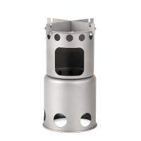 Estufa de titanio ultraligera para acampar, estufa de leña plegable portátil - details 2