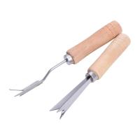 Removedor de semillas de piña de acero inoxidable, pelador de piña portátil con mango de madera, Clip multifuncional para excavación de ojos en el hogar - details 1